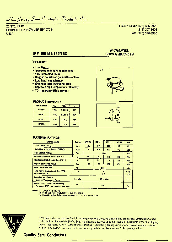 IRF150_7999648.PDF Datasheet