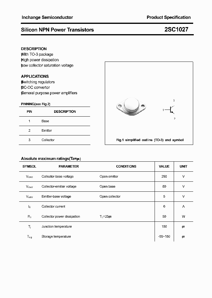 2SC1027_7999924.PDF Datasheet