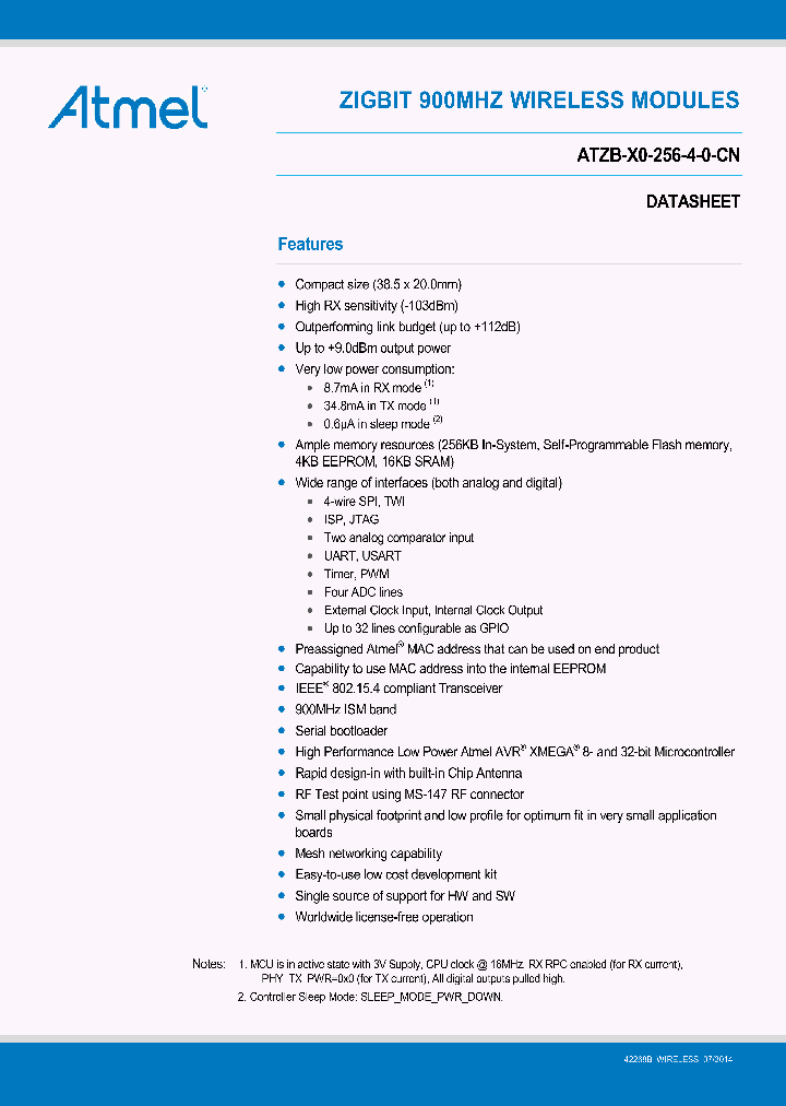 ATZB-X0-256-4-0-CN-14_8001503.PDF Datasheet