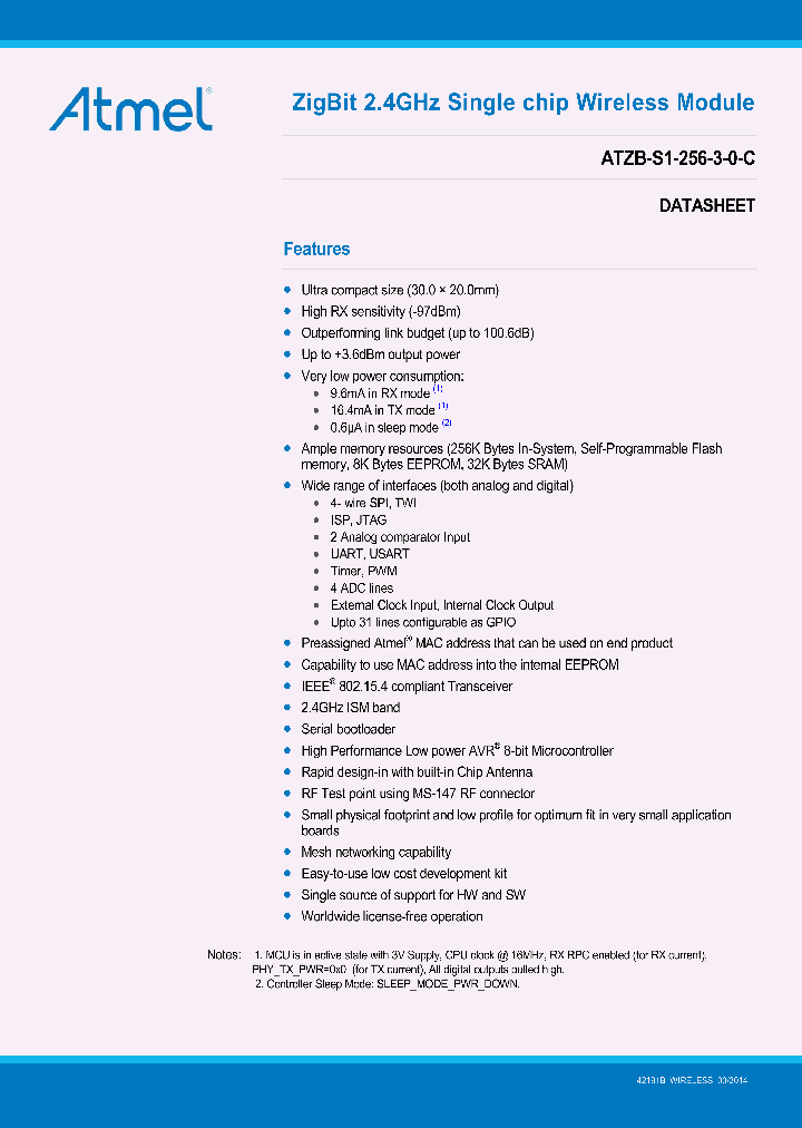ATZB-S1-256-3-0-C-14_8001500.PDF Datasheet