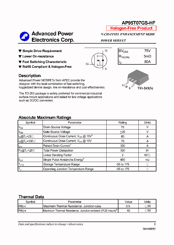 AP95T07GS-HF-14_8001960.PDF Datasheet