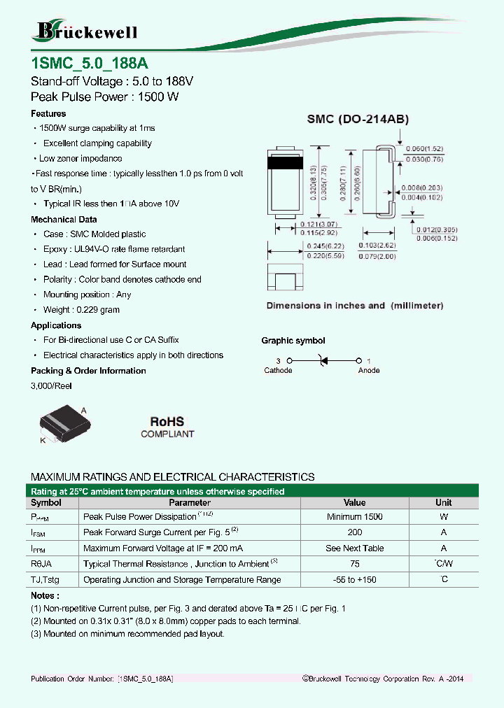 1SMC90A_8002720.PDF Datasheet