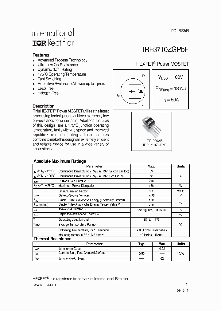 IRF3710ZGPBF_8002340.PDF Datasheet