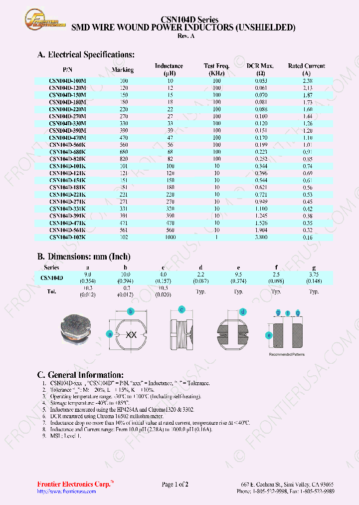 CSN104D121K_8005897.PDF Datasheet