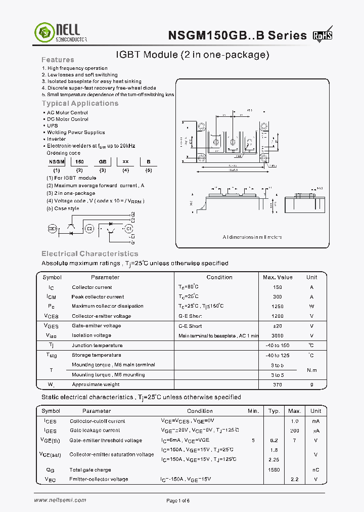 NSGM150GB12A_8005917.PDF Datasheet