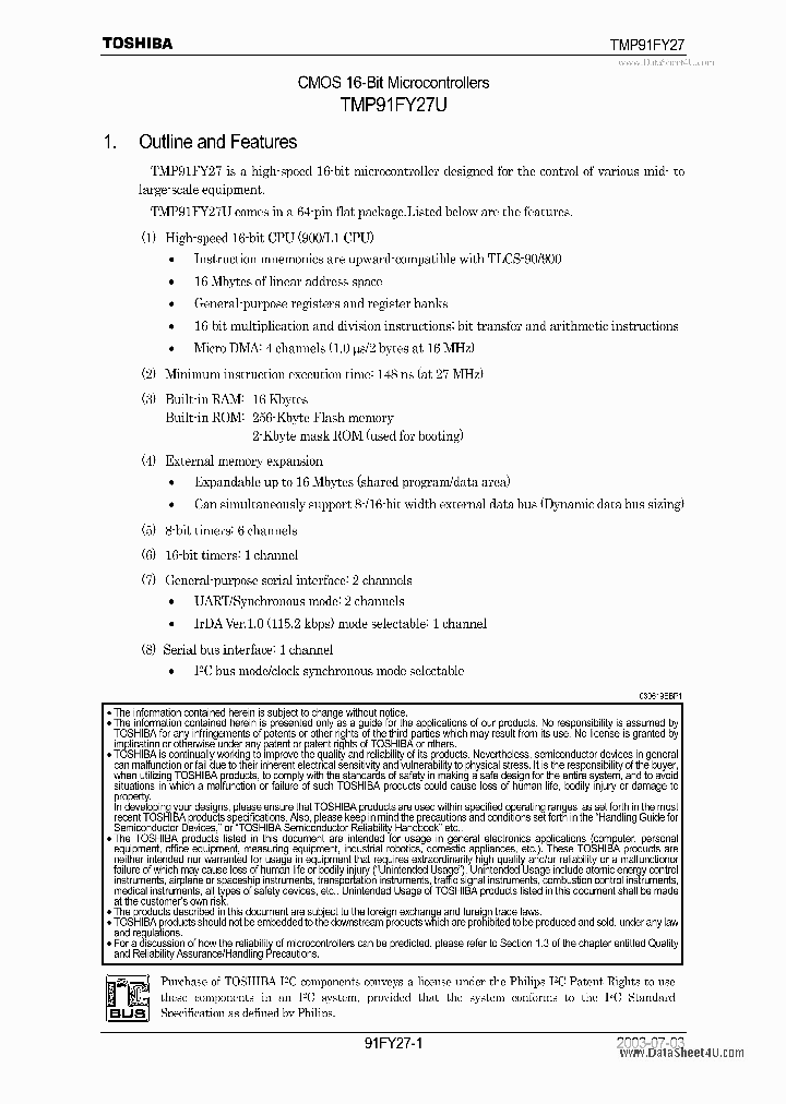 TMP91FY27U_7805496.PDF Datasheet