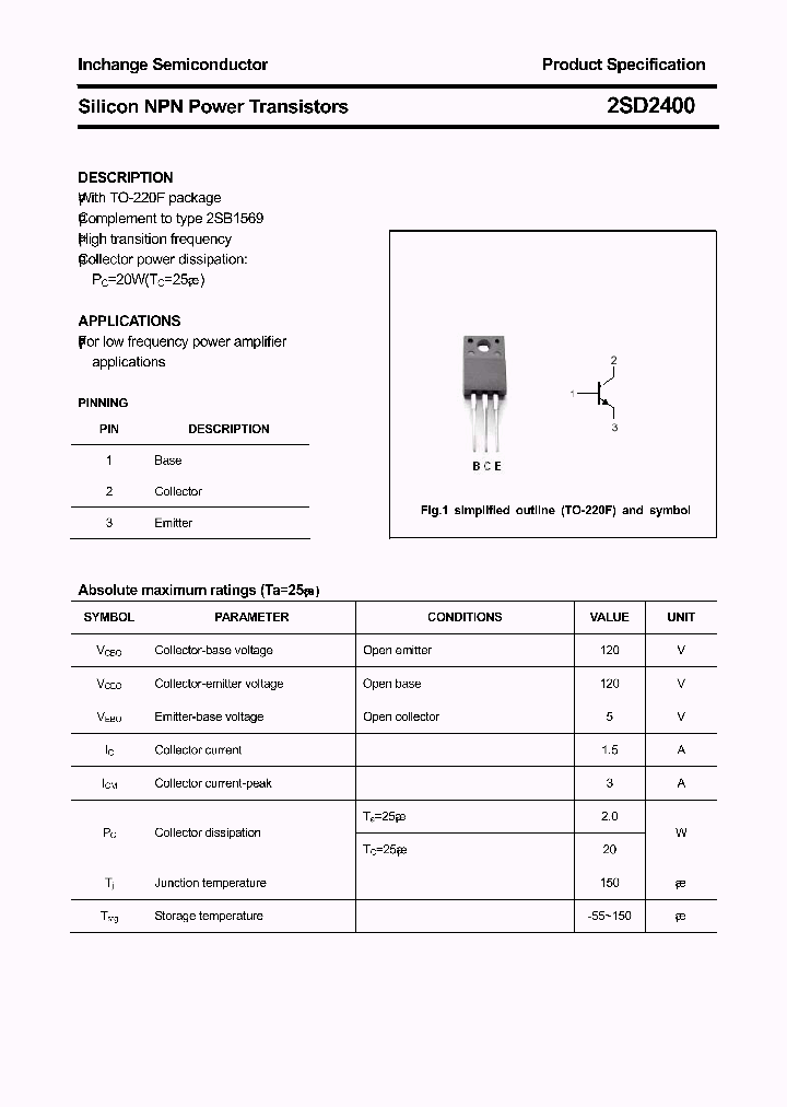 2SD2400_8009301.PDF Datasheet