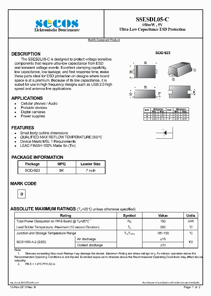 SSESDL05-C_8009976.PDF Datasheet