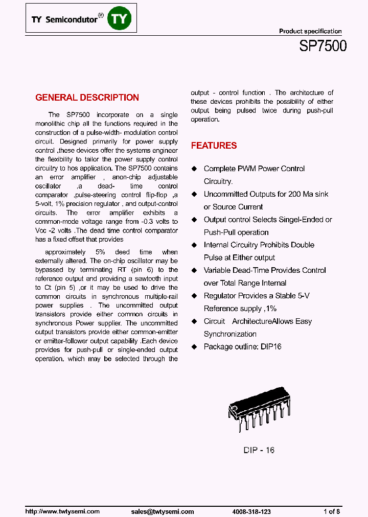 SP7500_8009879.PDF Datasheet