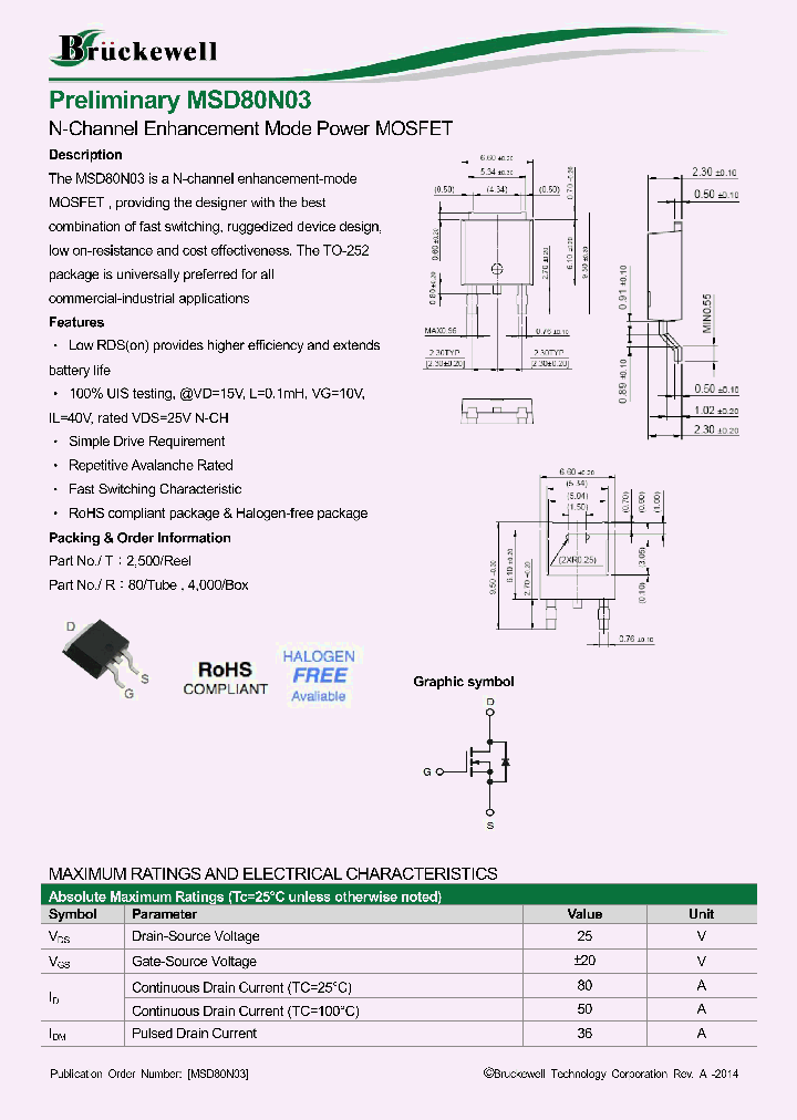 MSD80N03_8010615.PDF Datasheet