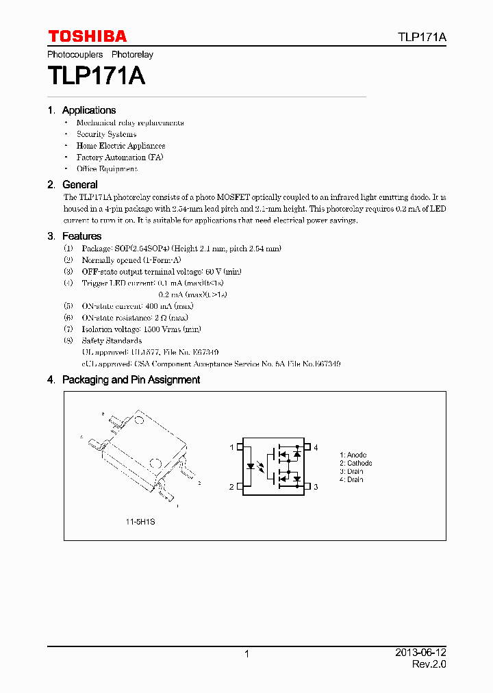 TLP171A_8011045.PDF Datasheet