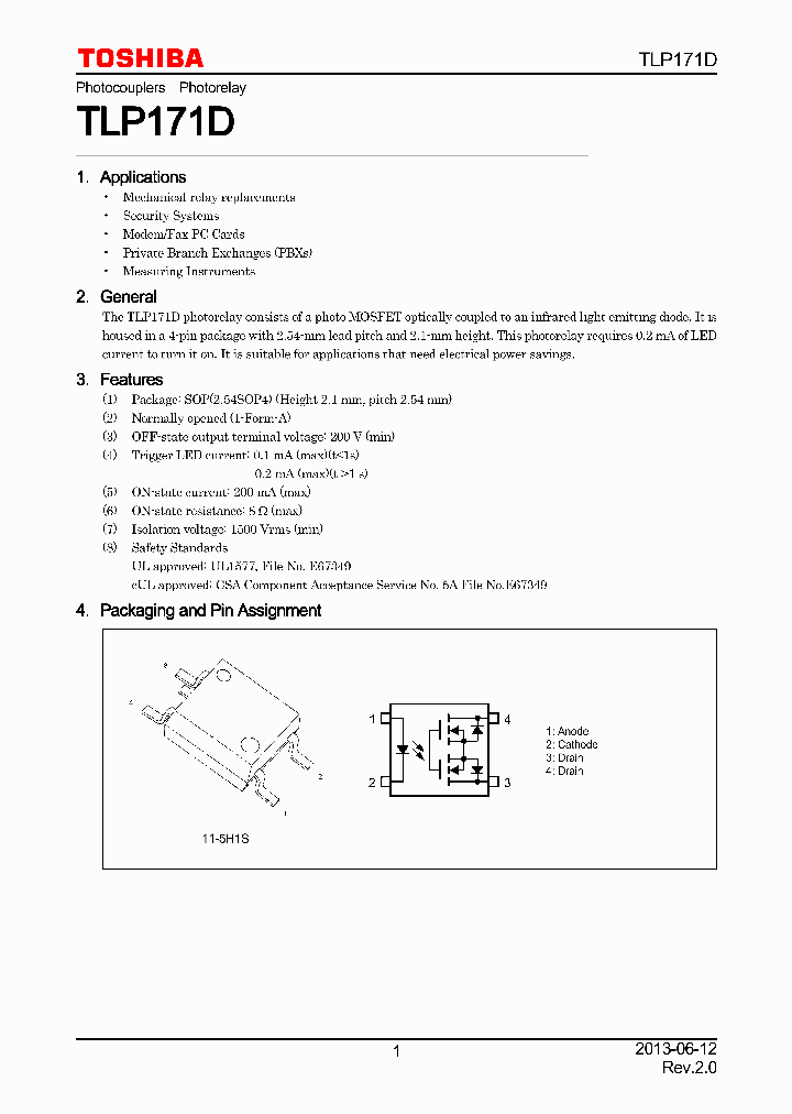 TLP171D_8011046.PDF Datasheet