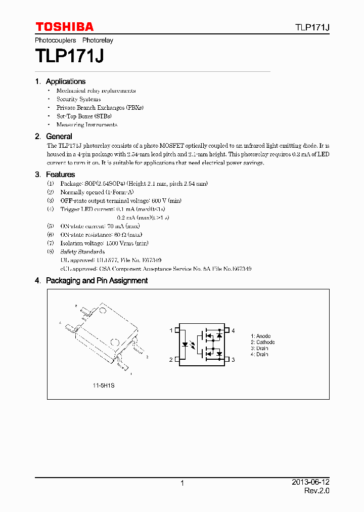 TLP171J_8011048.PDF Datasheet