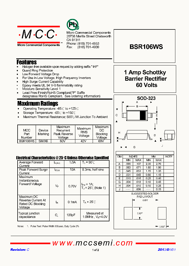 BSR106WS-TP_8011218.PDF Datasheet