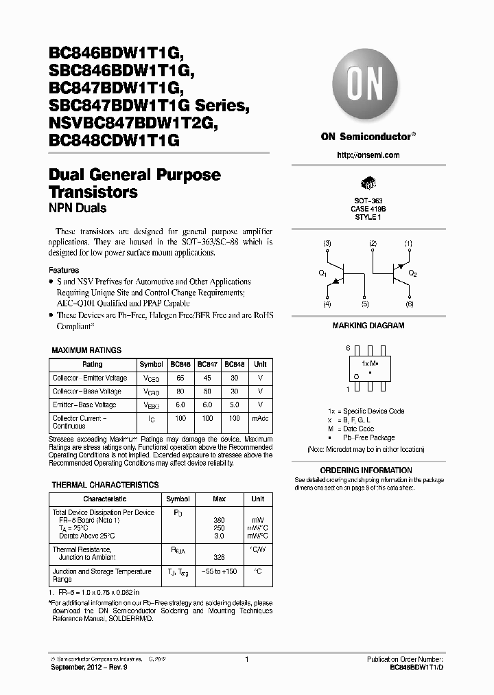 NSVBC847BDW1T2G_8011221.PDF Datasheet