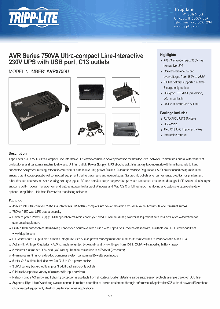AVRX750U_8011433.PDF Datasheet