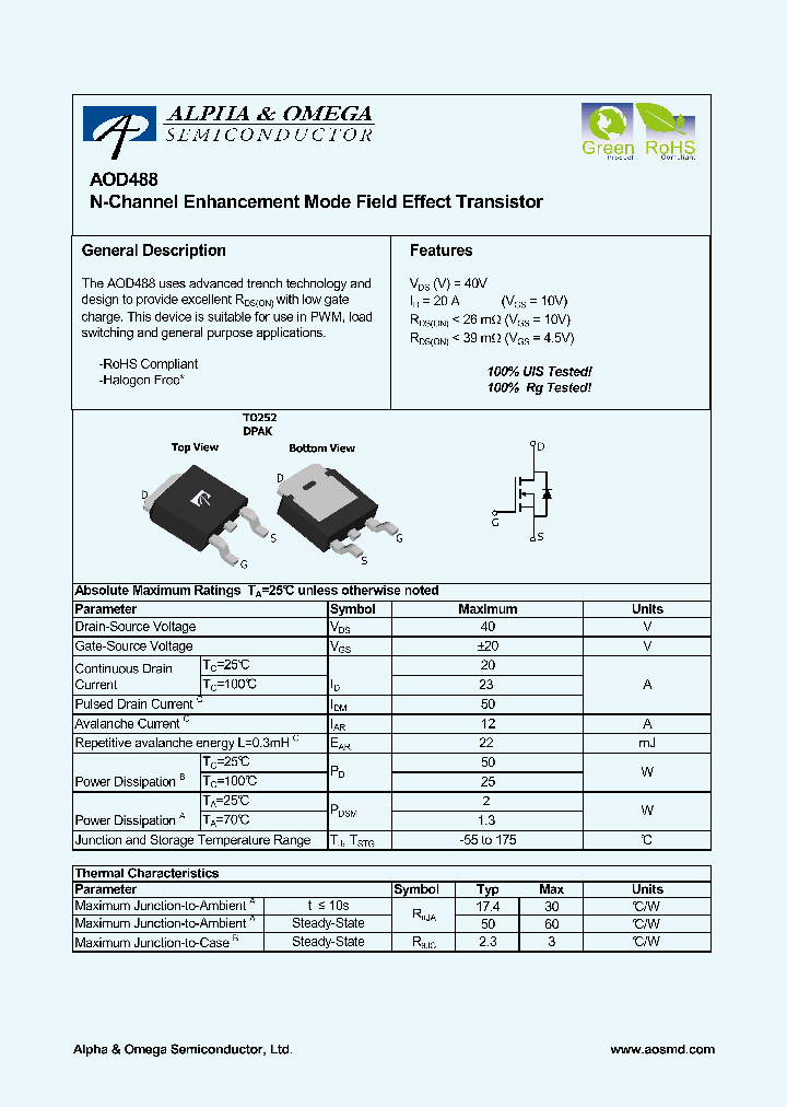 AOD488_8012859.PDF Datasheet