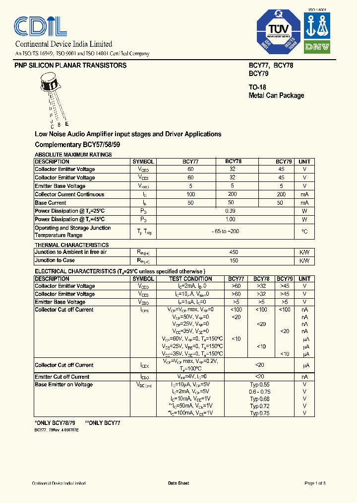 BCY79_8012712.PDF Datasheet