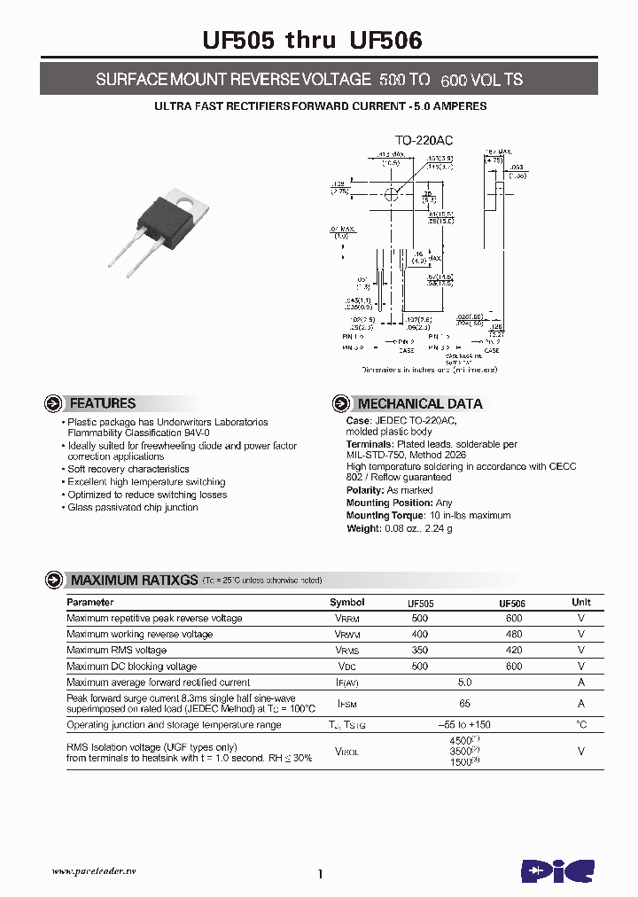 UF505_8013773.PDF Datasheet