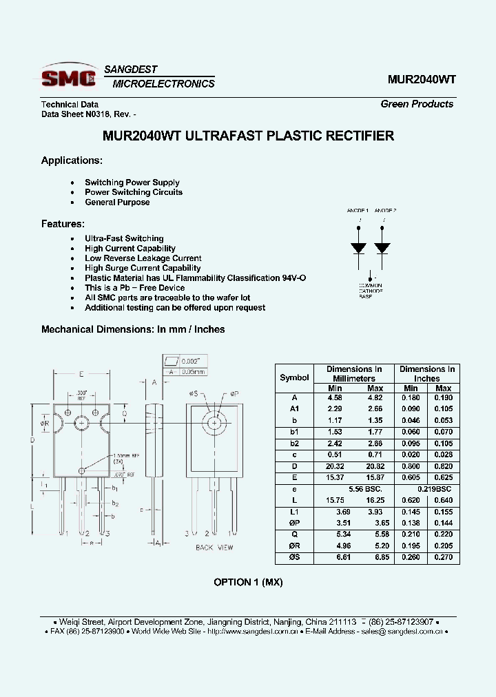 MUR2040WT_8014741.PDF Datasheet