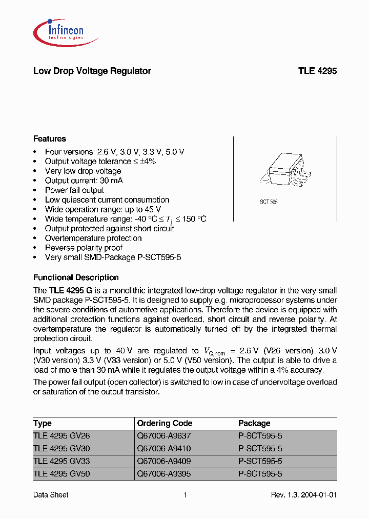 TLE4295GV26_8016103.PDF Datasheet