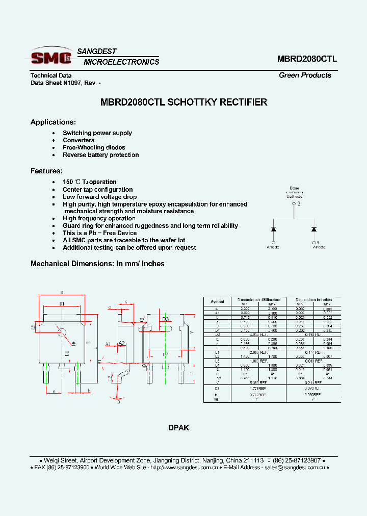 MBRD2080CTL_8016166.PDF Datasheet