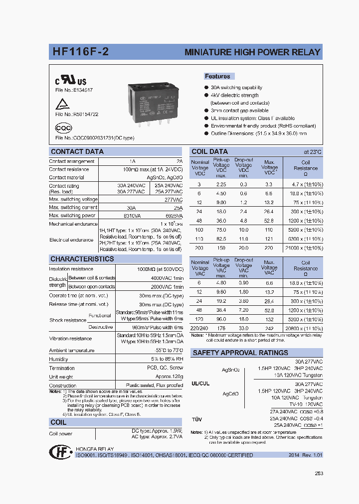 HF116F-2012CAL-1HSTFW_8016492.PDF Datasheet
