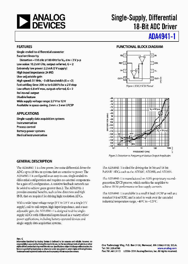 ADA4941-1YCPZ-R7_8016895.PDF Datasheet