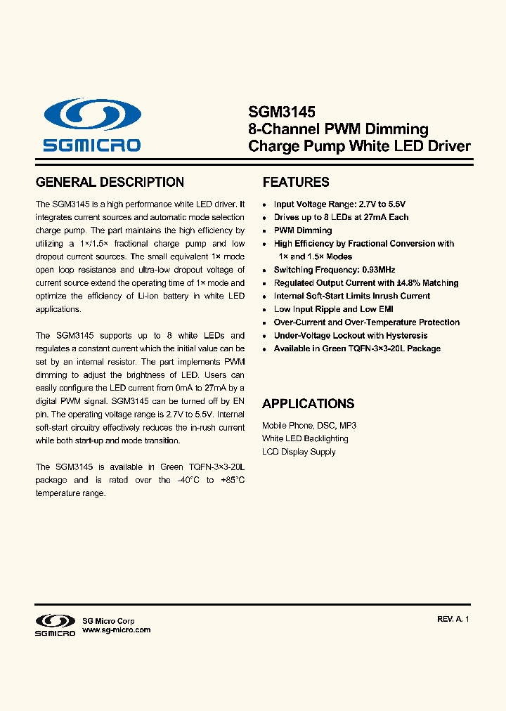 SGM3145_8018989.PDF Datasheet