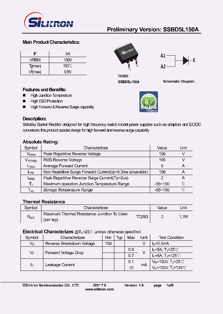 SSBD5L150A_8020144.PDF Datasheet