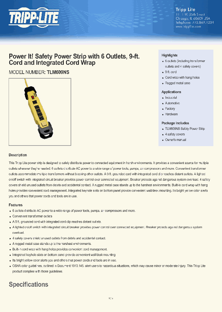 TLM609NS_8020092.PDF Datasheet