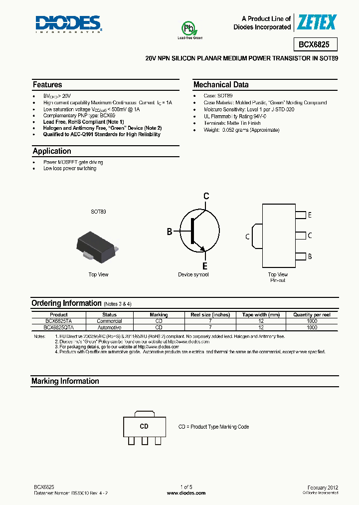 BCX6825TA_8020709.PDF Datasheet