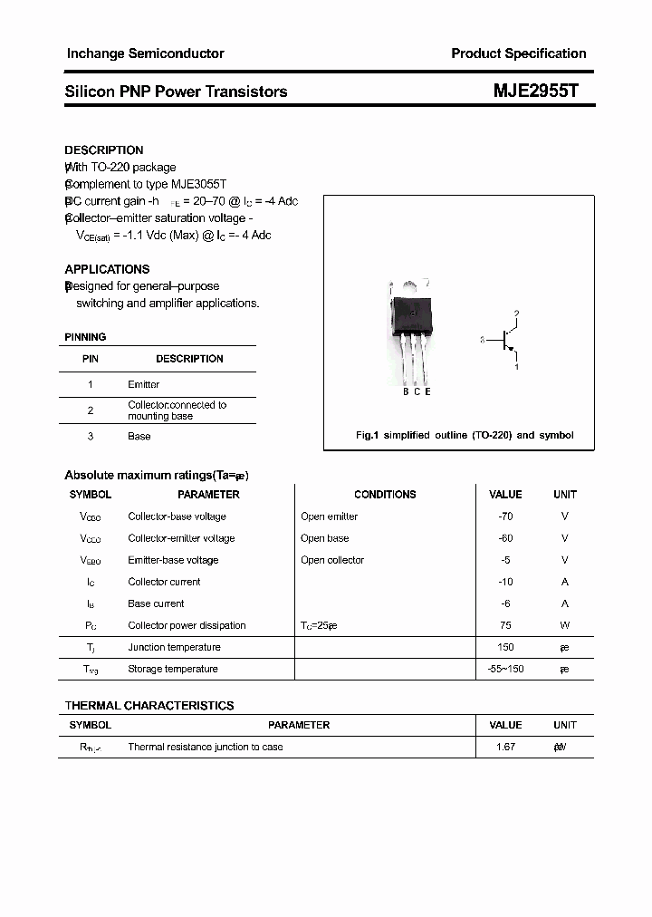 MJE2955T_8021247.PDF Datasheet