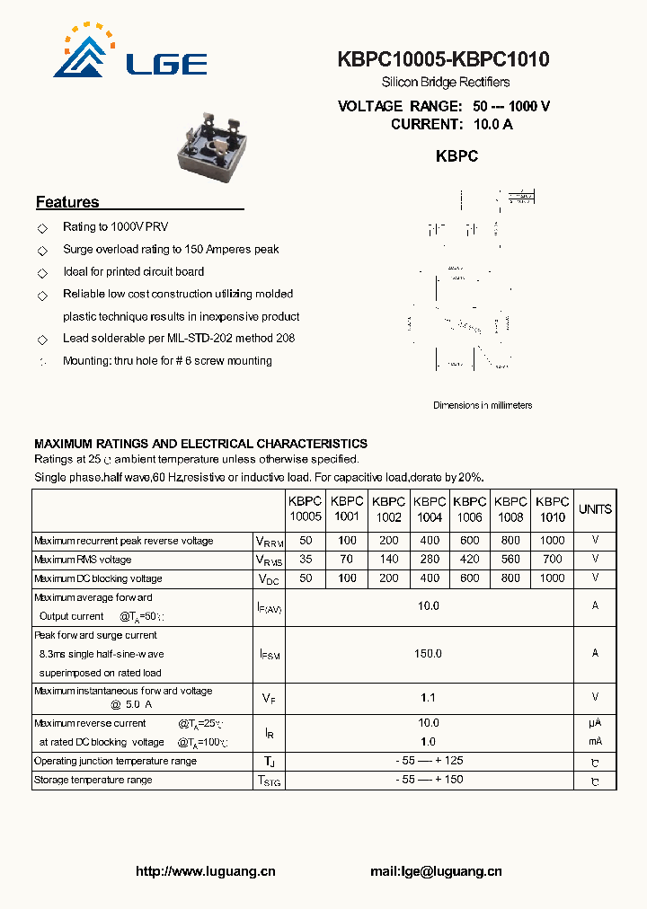 KBPC1001_8022732.PDF Datasheet