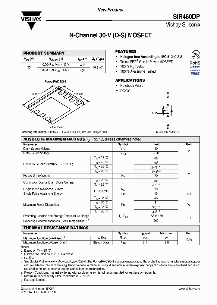 SIR460DP-T1-GE3_8022951.PDF Datasheet