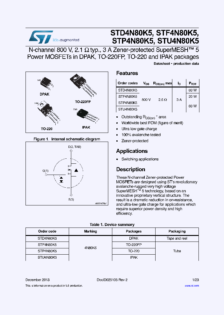 STP4N80K5_8023615.PDF Datasheet