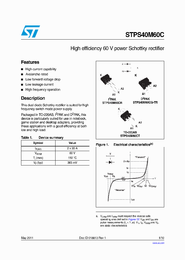 STPS40M60C_8024256.PDF Datasheet