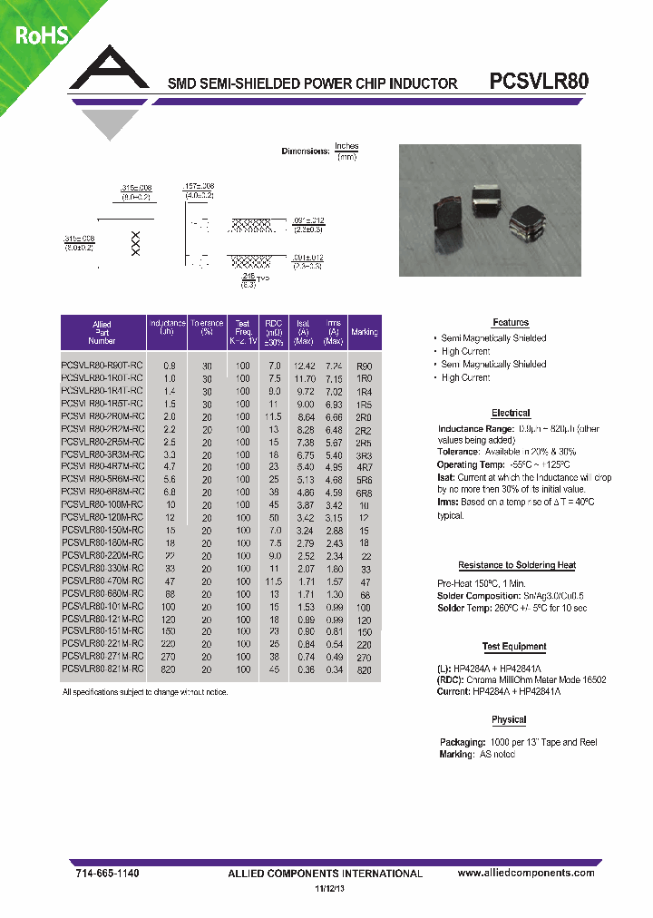 PCSVLR80_8027474.PDF Datasheet