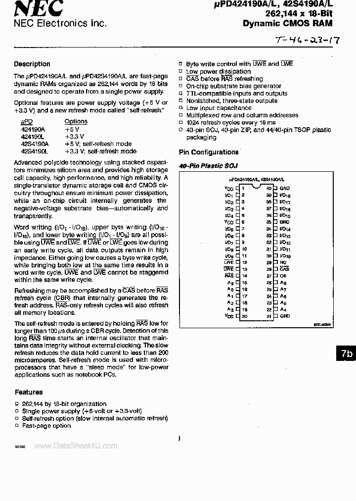 UPD424190A_7811742.PDF Datasheet