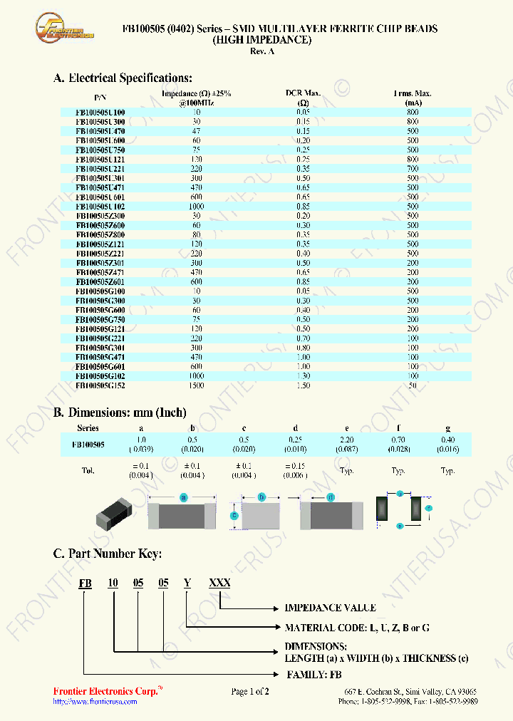 FB100505U221_8030520.PDF Datasheet