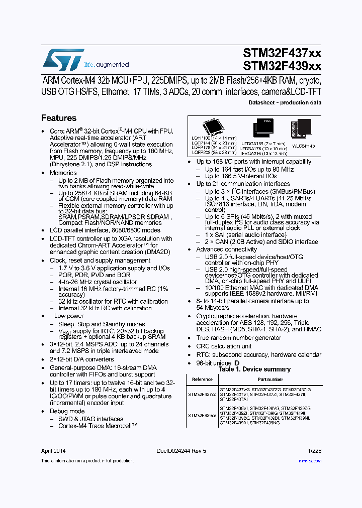 STM32F439BG_8030726.PDF Datasheet