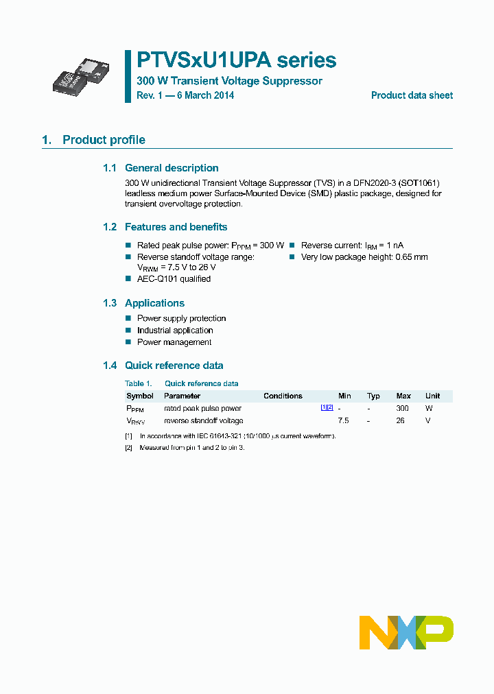 PTVS12VU1UPA_8032466.PDF Datasheet