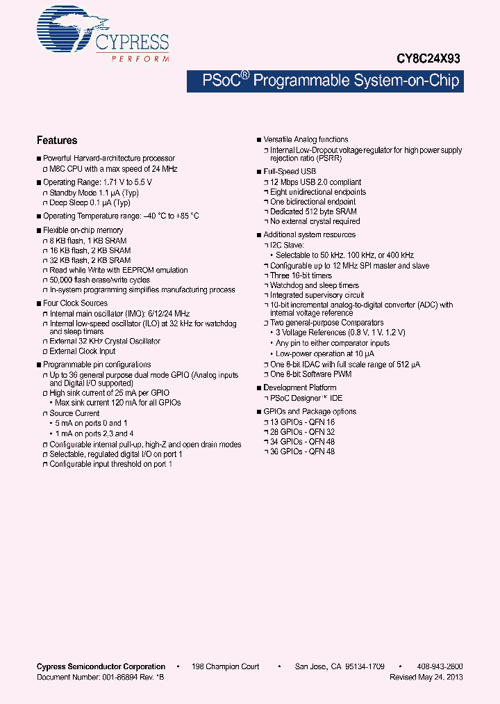 CY8C240093-24LTXI_8035465.PDF Datasheet