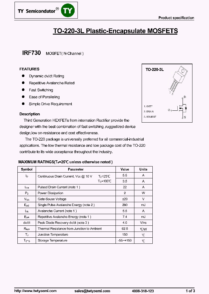 IRF730_8035408.PDF Datasheet