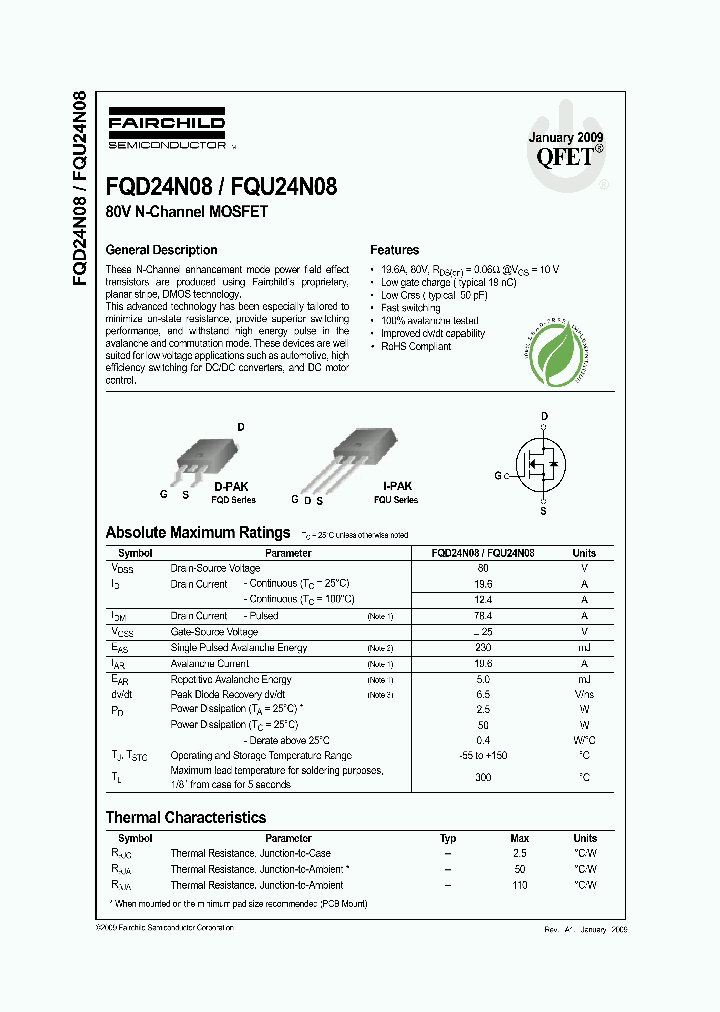 FQD24N08TM_8036053.PDF Datasheet