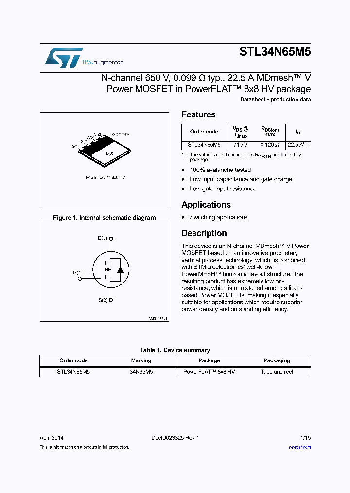 STL34N65M5_8037270.PDF Datasheet