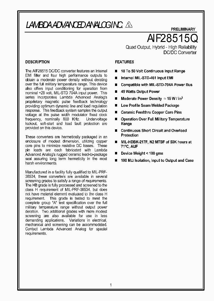 AIF28515QHB_8037655.PDF Datasheet