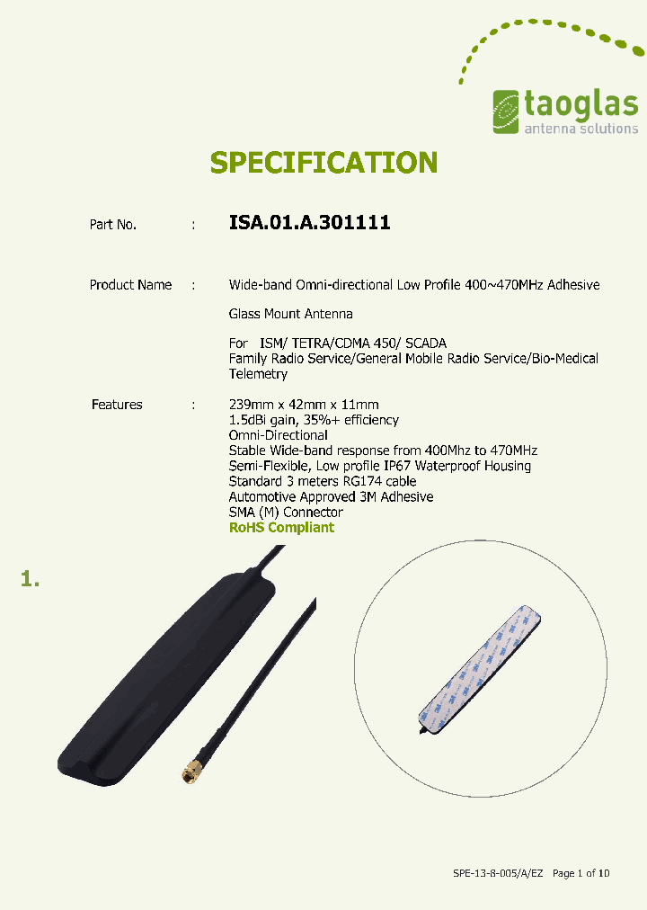 ISA01A301111_8038487.PDF Datasheet
