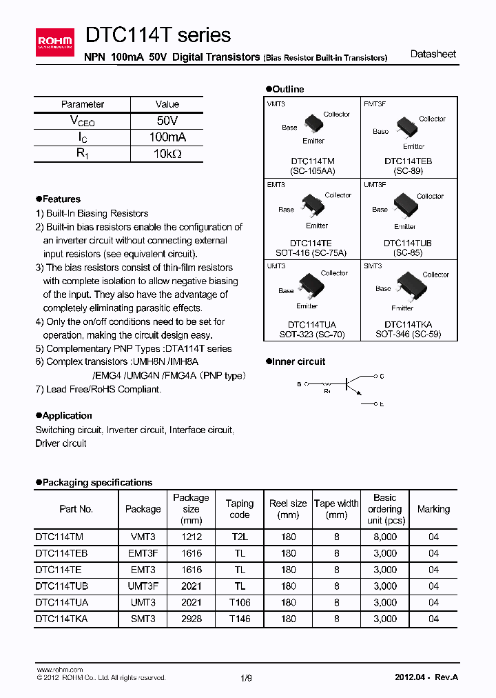DTC114TUB_8040437.PDF Datasheet