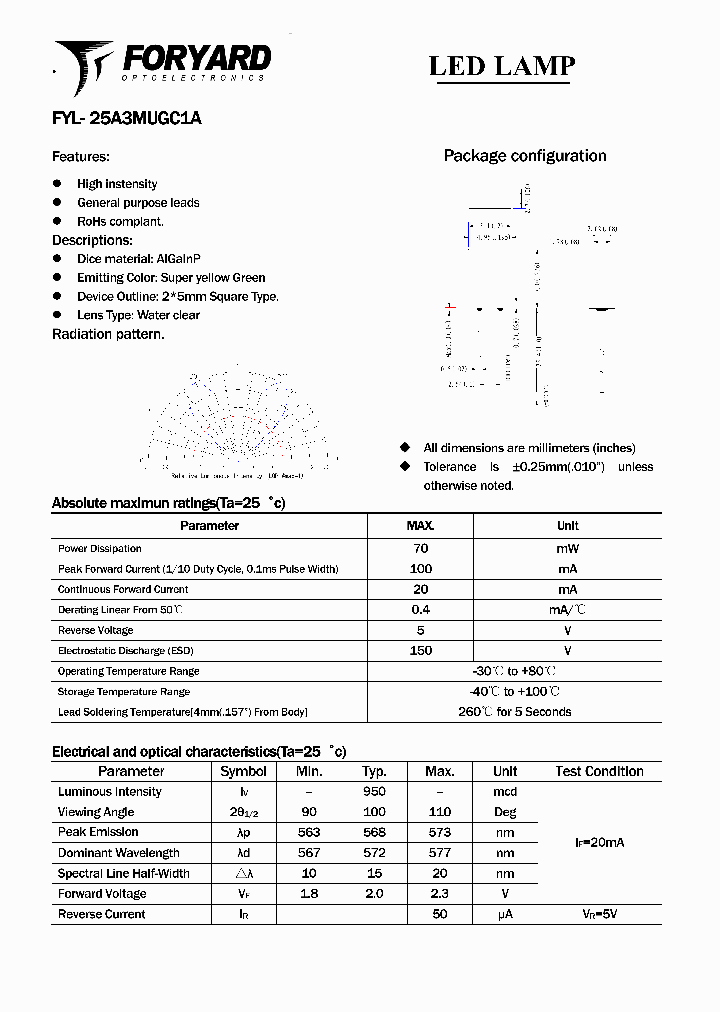 FYL-25A3MUGC1A_8042834.PDF Datasheet
